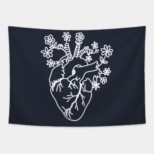 Flowered Heart Tapestry