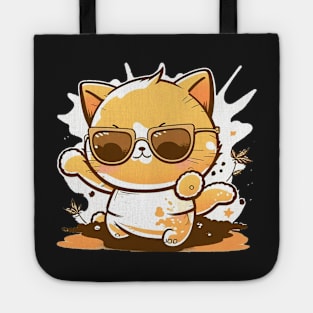 Cat wearing sunglasses Tote