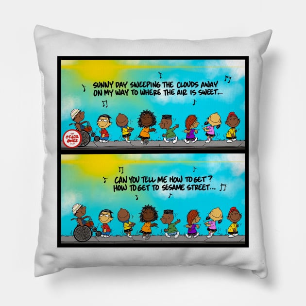 Sesame Street The Other Ones Very Asian BLM Born Here Pillow by HandEyeStudio