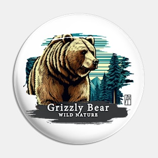 Grizzly Bear - WILD NATURE - GRIZZLY -4 Pin