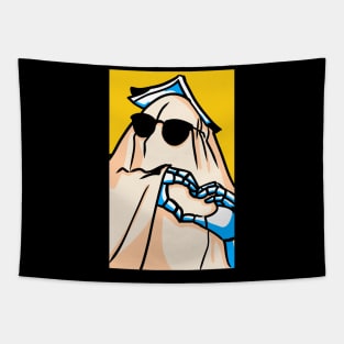 Aesthetic Cute Ghost Design Tapestry