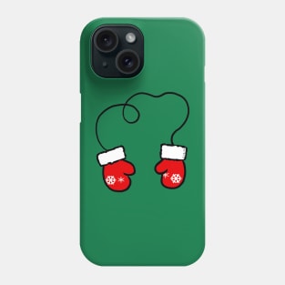 winter Xmas mittens Phone Case