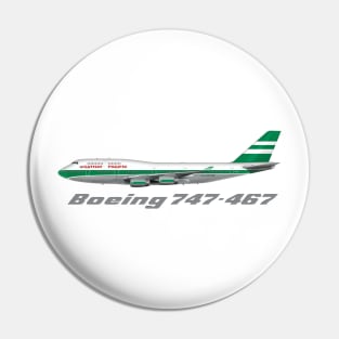 Cathay Pacific 747-400 Lettuce Leaf Livery Design Pin