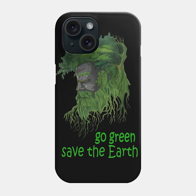 Go green,save the Earth Phone Case by paintSkiller