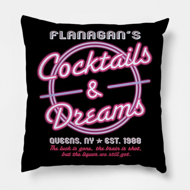 Cocktails & Dreams Bar Pillow by Alema Art