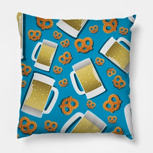 Beer and Pretzel pattern Pillow