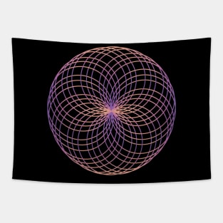 Purple & Rose Gold Spirograph Mandala Tapestry