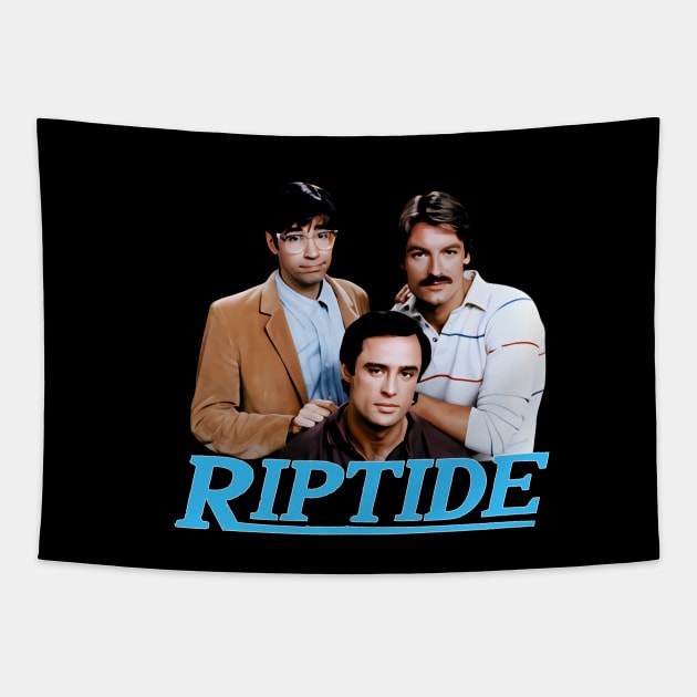 Riptide - Group - 80s Tv Show Tapestry by wildzerouk