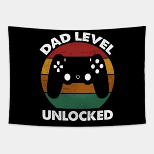 Dad Level Unlocked, Funny Dad, Dad Gaming Tapestry