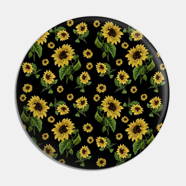 Sunflower Pattern Pin by valentinahramov