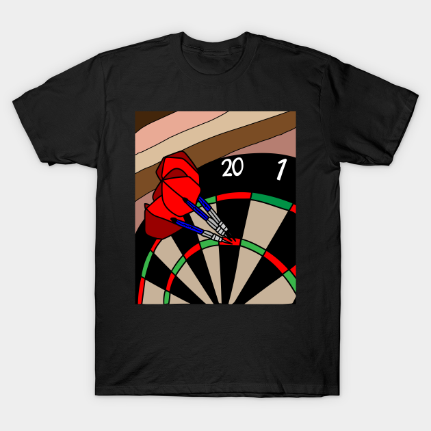 Discover Dartboard Dart Player With Darts Arrows - Bullseye - T-Shirt