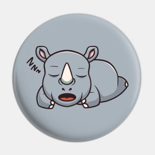 Cute Rhino Sleeping Pin