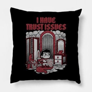 RPG Mimic Trust Issues - Cute Funny Adventure Pillow