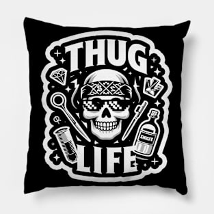 Thug Life Inspired Vector Design Pillow