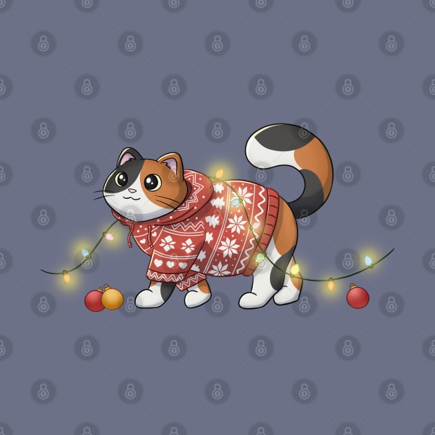 Festive Calico Cat by Meowrye