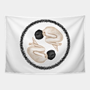 Yin Yang Girls Tapestry