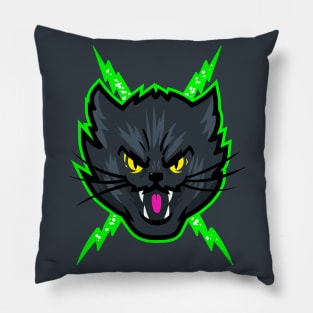 Black Electric Cat Pillow