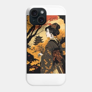 Geisha in Park Phone Case