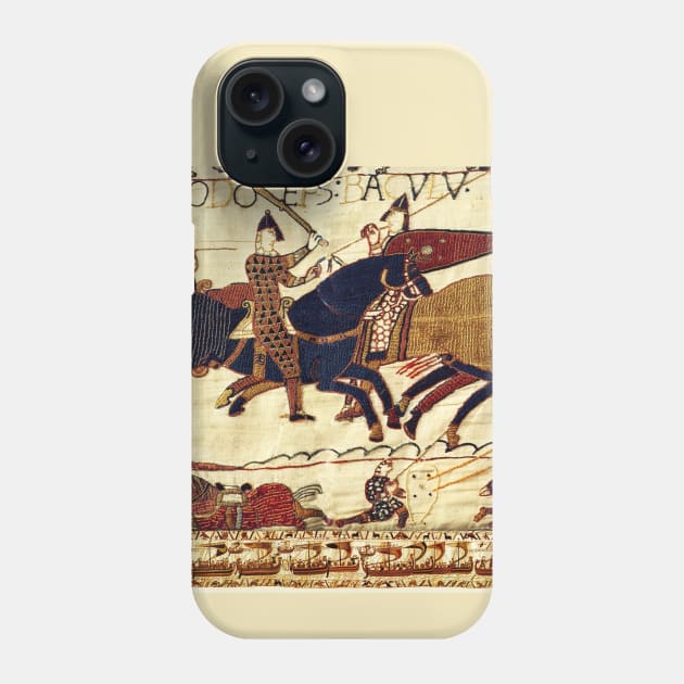 THE BAYEUX TAPESTRY ,ODO IN THE BATTLE OF HASTINGS ,NORMAN KNIGHTS HORSEBACK Detail Phone Case by BulganLumini