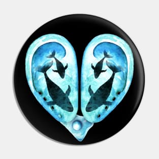 Whale Lover's Heart Pin