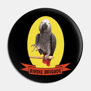 Birdie Brigade Congo African Grey Parrot Pin