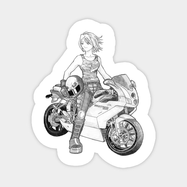 akira ducati Magnet by rodgergise