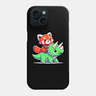 Dino Ride: Red Panda's Adventure Phone Case