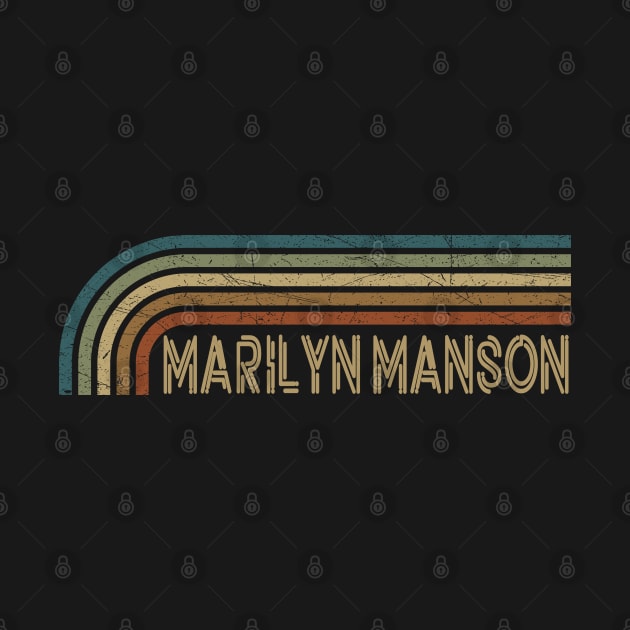 Marilyn Manson Retro Stripes by paintallday