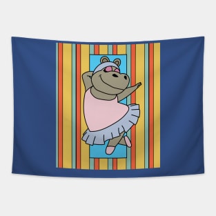 Dancing Ballerina Ballet Hippopotamus Tapestry