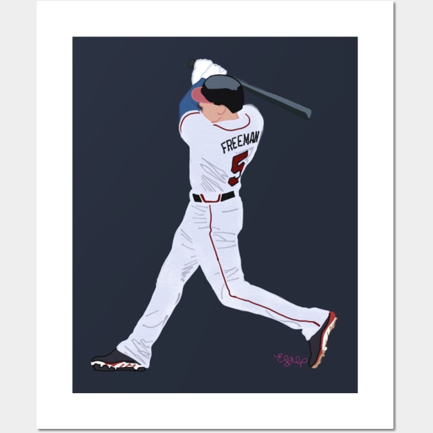 Freddie Freeman Poster Atlanta Braves Canvas Print Wall 