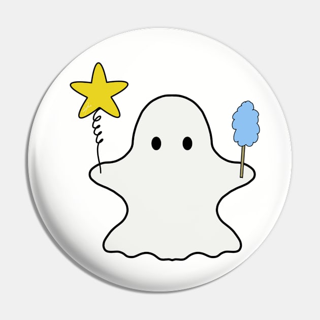 Fairground Ghosts : Star Balloon Pin by Vera T.