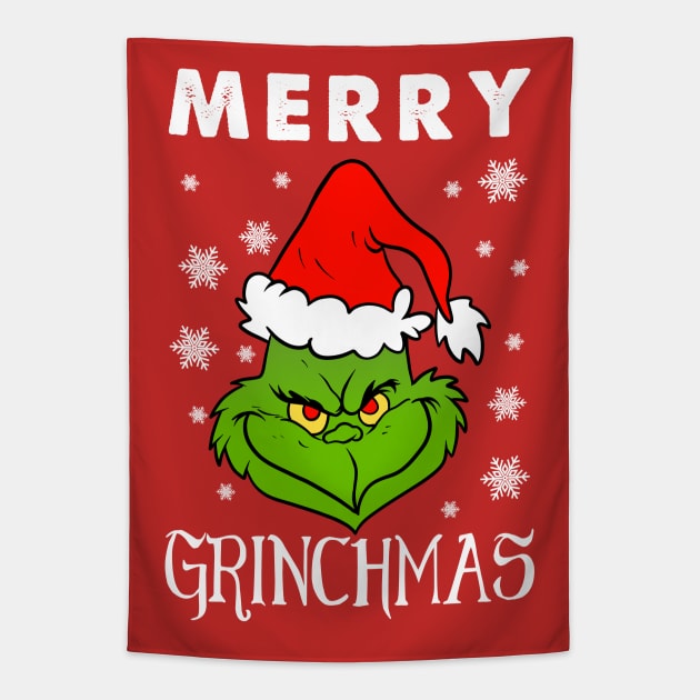 Merry grinchmas Tapestry by OniSide