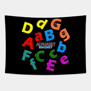 Alphabet magnet Tapestry