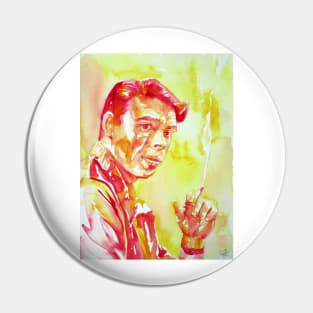 JACQUES BREL watercolor portrait Pin