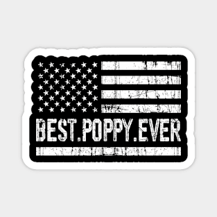 Father's Day Best Poppy Ever with US American Flag Magnet