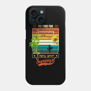 Its Time For Swimming Enjoy Your Hot Summer In Beach With Wave Phone Case