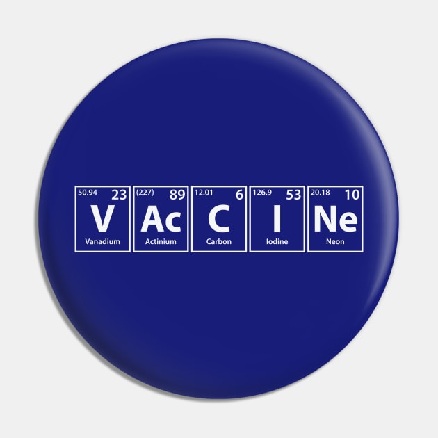 Vaccine (V-Ac-C-I-Ne) Periodic Elements Spelling Pin by cerebrands