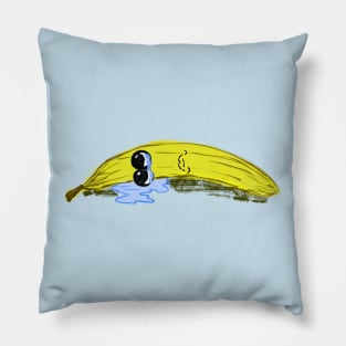 Lonely Crying Banana Lying Down You Hurt My Peelings Pillow