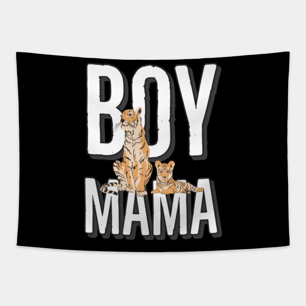 Boy mamma tiger print Tapestry by Mermaidssparkle