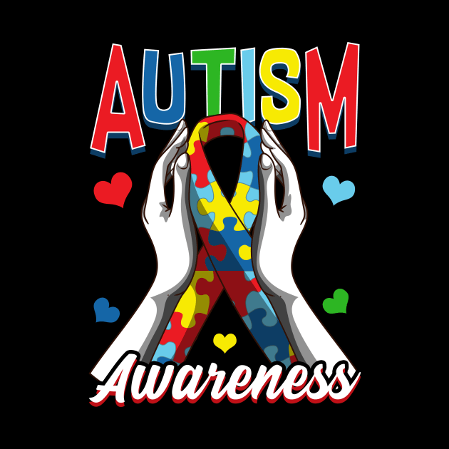 Colorful Autism Awareness Day Puzzle Ribbon by theperfectpresents