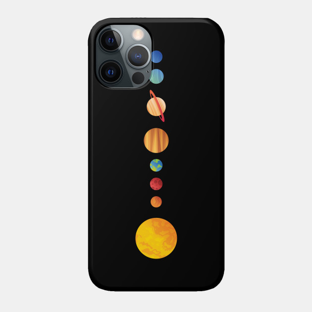 Solar System Vertical Alignment - Space - Phone Case