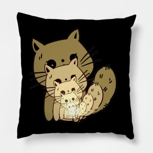 cute cats of different sizes Pillow