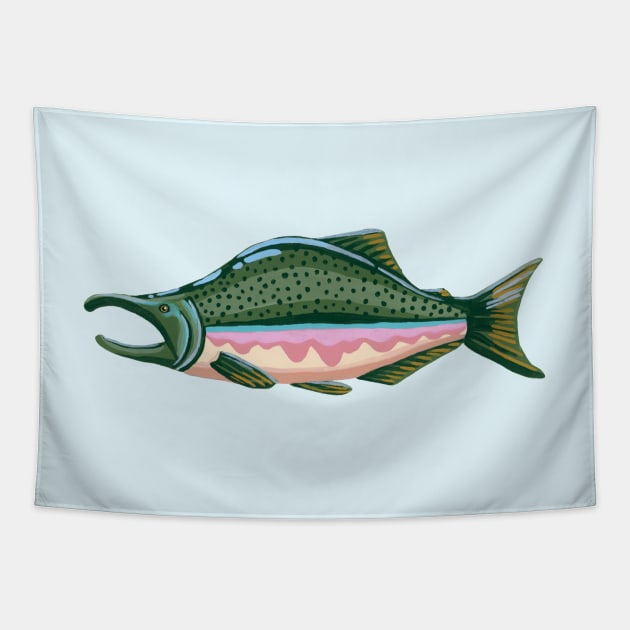 Pacific Salmon - Pink Salmon Tapestry by paintedpansy