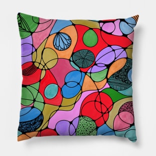 NEUROART DIGITAL WATERCOLOR Pillow