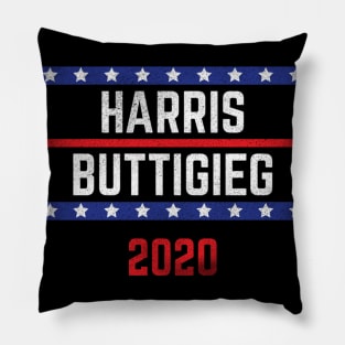 Kamala Harris and Pete Buttigieg on the one ticket? Dare to dream. Presidential race 2020 Distressed text Pillow