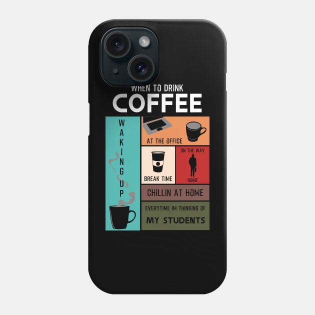 Drink Coffee Everytime im thinking of students Phone Case by HCreatives