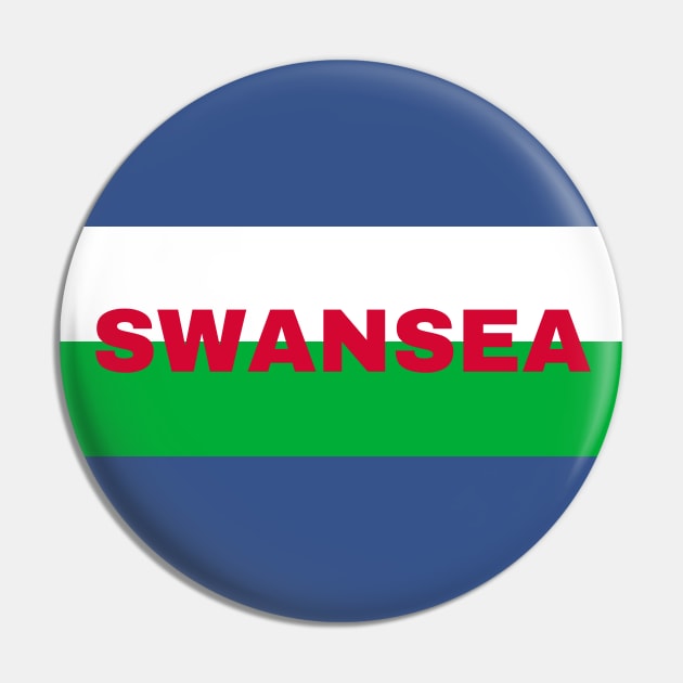Swansea City in Wales Flag Pin by aybe7elf