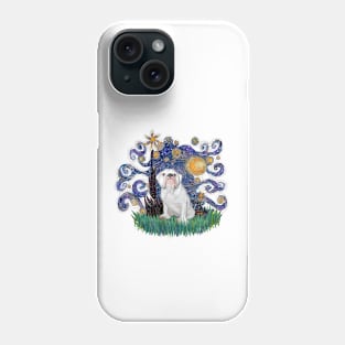 Inspired by the Famous Starry Night Featuring an English Bulldog Phone Case