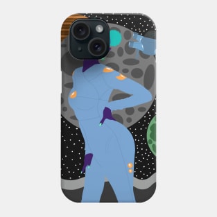 Purple Alien Woman 04 Phone Case