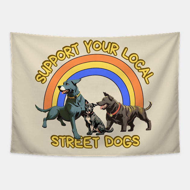 Street Dogs Tapestry by Blue Button